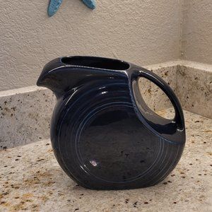 Vintage Fiesta Ware Pitcher Homer Laughlin Cobalt Blue